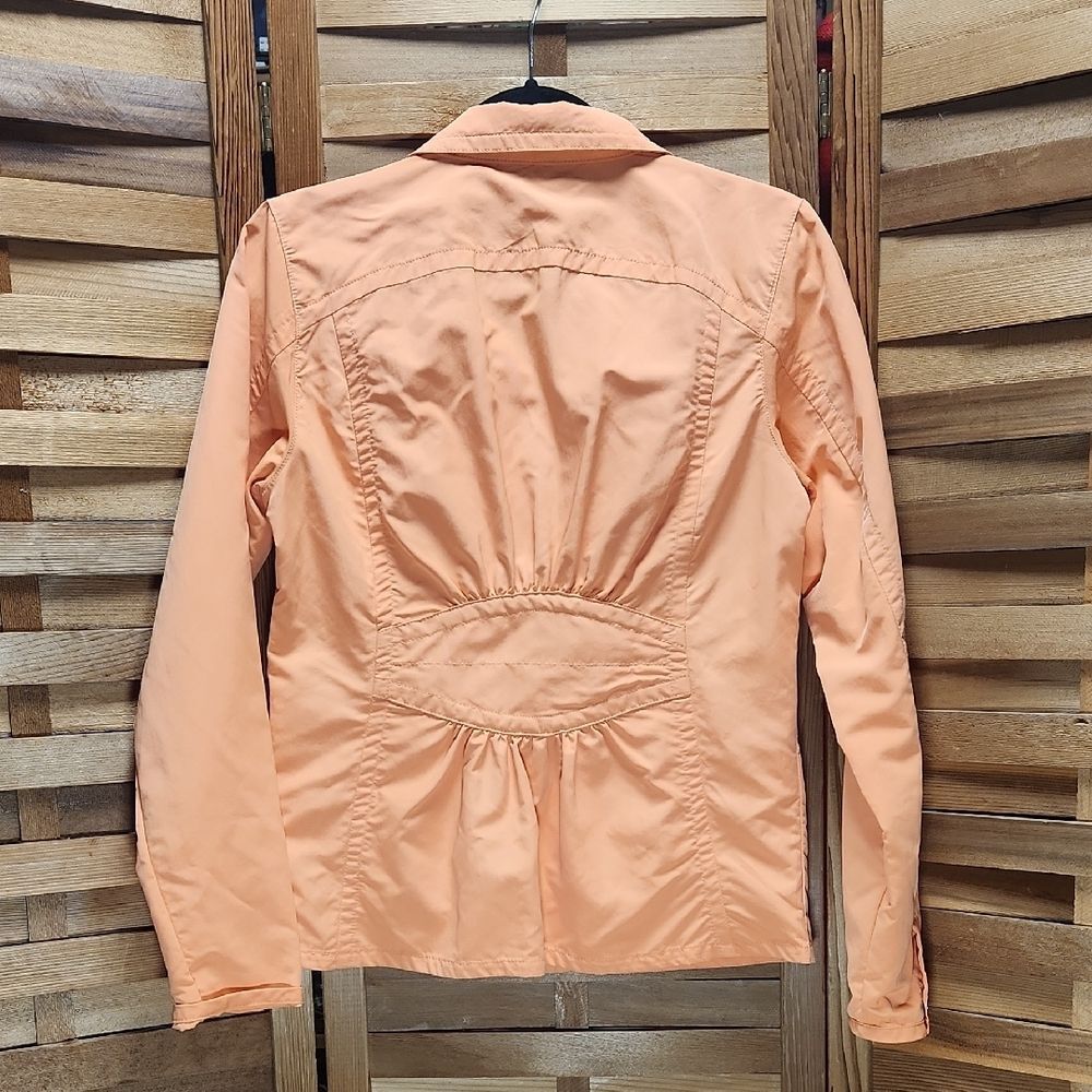 Eddie Bauer Travex Orange Jacket Women XS Coat Multiple Pockets Nylon Polyester - Picture 2 of 9
